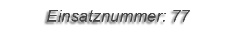 Einsatznummer: 77 Einsatznummer: 77